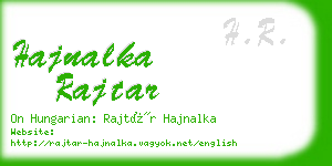 hajnalka rajtar business card